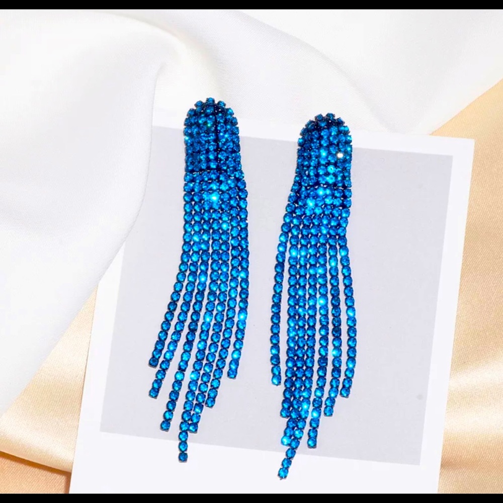 Earrings For Women Long Tassel Crystal Dangle
